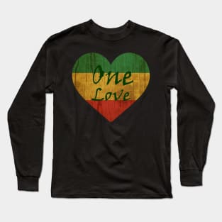 One Love, Reggae, Rastafarian Long Sleeve T-Shirt